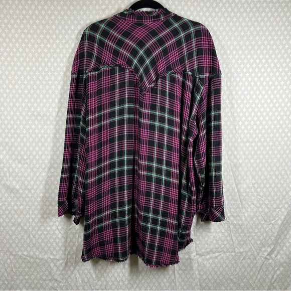 Free People Intimately Pink Plaid All About You Flannel Top - Picture 5 of 5